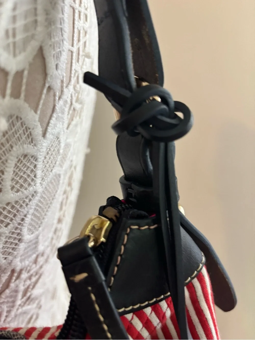 Dooney & Bourke Mickey Striped Canvas Bag